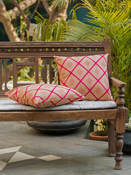 Aztec Pink Cushion Cover