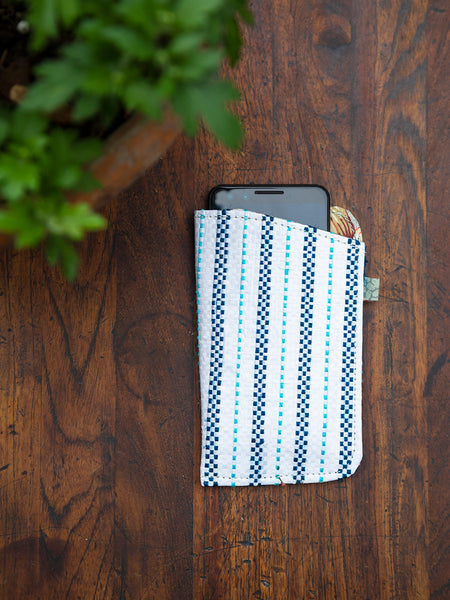 Blue & White Cell Phone Case