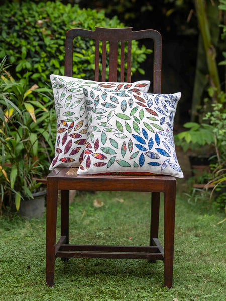 Scattered Leaves Cushion Cover