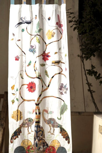 Tree of Life Applique Curtain Panel