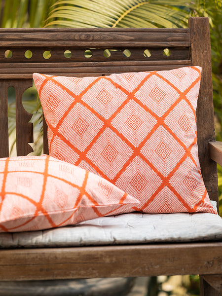 Aztec Orange Cushion Cover