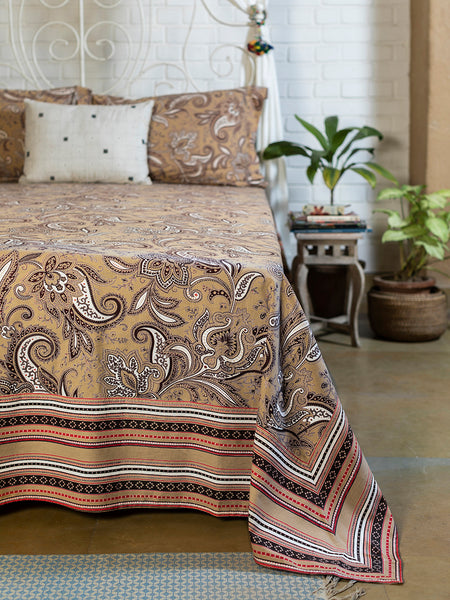 Kashmir Bronze Bed Cover 90X108