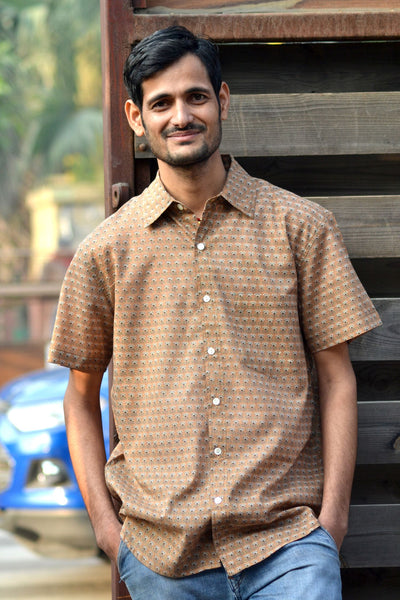 Kamal Brown Men's Shirt, Shirt - Shop Handprint