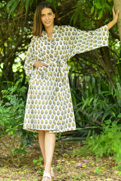 Naslie Buti Blue & Yellow Kimono